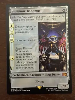 Magic The Gathering Final Fantasy Summon: Bahamut Mythic Foil - Image 1