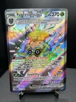 Pokemon TCG SV Paldean Fates Forretress EX 212/091 Shiny Full Art NM - Image 1