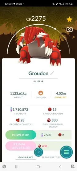 Pokemon Go Legendary Groudon ( Normal ) ( Background ) - Image 1
