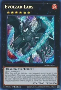 Yugioh! LP Evolzar Lars - DUNE-EN043 - Secret Rare - 1st Edition Lightly Played, - Image 1