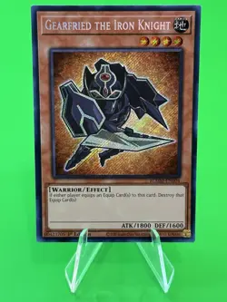 Yu-Gi-Oh Monster Mayhem Gearfried The Iron Knight Secret Rare BLMM-EN004 NM!!! - Image 1