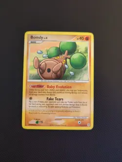 Bonsly 71/130 Diamond and Pearl Regular Card 2007 Pokemon TCG LP Condition - Image 1