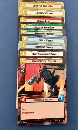 STAR WARS UNLIMITED SHADOWS OF GALAXY 220 CARDS NICE MIXED LOT SEE PHOTO DETAILS - Image 1