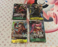 ONE PIECE OP12 Sealed Promo Cards Monkey Perona Dracule Zoronoa 4 card lot 🔥 - Image 1