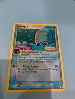 Omanyte (60/92) Stamped Holo EX Legend Maker Pokemon Card - LP - Image 1