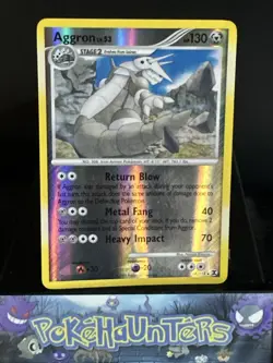 Pokemon Card Aggron 14/111 Platinum Rising Rivals Reverse Holo Rare NM - Image 1