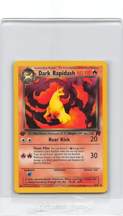 DARK RAPIDASH 44/82 - 1ST EDITION - Team Rocket - VINTAGE Pokemon Card - NM/LP - Image 1