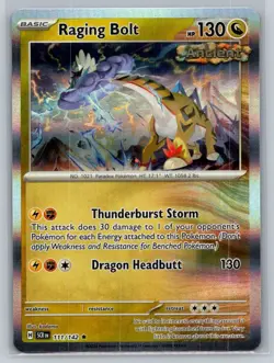 Raging Bolt #111/142 Stellar Crown Holo Rare - Pokemon Cards F22 - Image 1