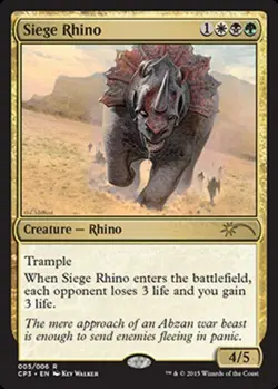 Siege Rhino - Foil ~ Lightly Played Clash Pack Promos MTG Magic UltimateMTG Mult - Image 1