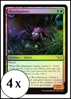 MTG ** FOIL ** 4 x Broodspinner - Playset 4x x4 - Duskmourn - Image 1
