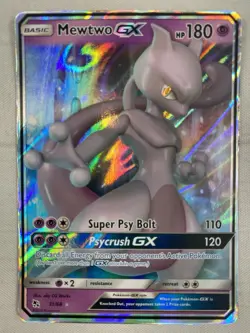 Mewtwo GX 31/68 Hidden Fates Ultra Rare English Pokemon Card TCG NM - Image 1