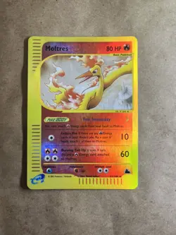 Moltres 21/144 Skyridge Reverse Holo Pokemon Card Moderately Played MP Rare - Image 2