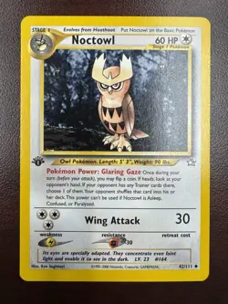 Noctowl 42/111 1st Edition Uncommon Non-Holo Neo Genesis Pokemon Card NM - Image 1