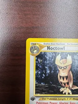 Noctowl 42/111 1st Edition Uncommon Non-Holo Neo Genesis Pokemon Card NM - Image 3
