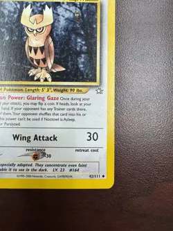 Noctowl 42/111 1st Edition Uncommon Non-Holo Neo Genesis Pokemon Card NM - Image 5