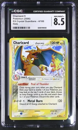 CGC 8.5 Charizard 2006 EX Crystal Guardians 4/100 Holo Pokemon Card - Image 1