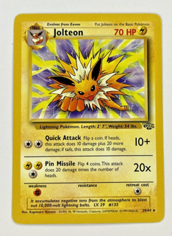 Pokemon TCG Jolteon Jungle Card 20/64 Regular Rare Non-Holo - Image 1