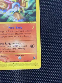 Pokemon Entei TCG Aquapolis 1st Edition Rare Card 10/147 NON HOLO - Image 4