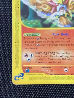 Pokemon Entei TCG Aquapolis 1st Edition Rare Card 10/147 NON HOLO - Image 5