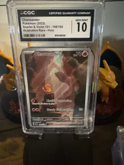 Charmander 168/165 Sv: Scarlet & Violet 151 Holo Graded Pokemon Card CGC 10 mint - Image 1