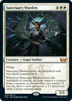 Magic The Gathering MTG SANCTUARY WARDEN Streets of New Capenna NM Near Mint - Image 1
