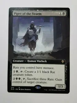 Piper of the Swarm - Borderless - Throne of Eldraine (Magic/mtg) Extended - Image 1