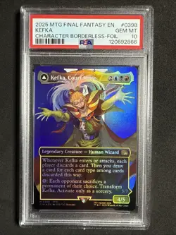 2025 MTG FINAL FANTASY #0398 KEFKA, COURT MAGE/KEFKA, RULER OF RUIN PSA 10 - Image 1
