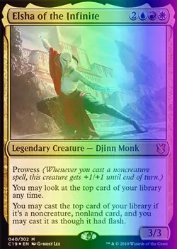 Magic the Gathering MTG Elsha of the Infinite (40) Commander 2019 LP FOIL - Image 1