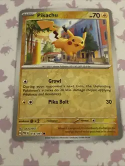 Pokemon Paldean Fates 018/091 Pikachu Cosmos/Reverse Holo Costco EXCLUSIVE - Image 1