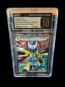 2025 Pokemon Dragapult ex Prismatic Evolutions 165/131 SIR CGC PRISTINE 10 POP 8 - Image 1