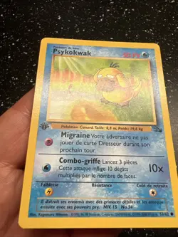 Carte pokemon wizard fossile edition 1 ed1 francais vf fr Psykokwak 53/62 - Image 4