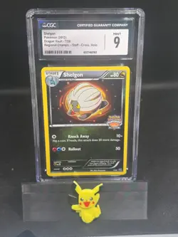 2012 Pokemon Dragon Vault 7/20 Shelgon Holo Regional Champs Staff CGC 9 MINT - Image 1
