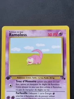 Ramoloss 55/62 Edition 1 Carte Pokemon Fossile francais 1ere edition Fr VF - Image 3