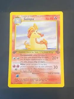 CARTE POKEMON GALOPA 44/64 EDITION 1 FR UNCO WIZARDS JUNGLE - TBE - Image 1