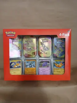 POKEMON TCG 151 Mini Tins 4 Pack + 4 Promos NIB Sealed Sams Club Exclusive NEW - Image 1