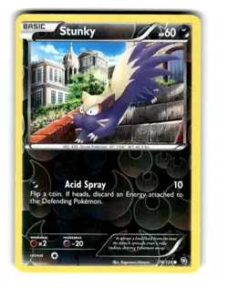 Pokemon XY Dragons Exalted Stunky 76/124 Reverse Foil - Image 1
