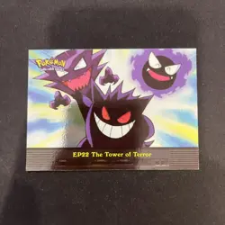 Pokemon Topps 2000 TV Ep #22 The Tower of Terror Holo Foil Blue Label MP - Image 1