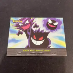 Pokemon Topps 2000 TV Ep #22 The Tower of Terror Holo Foil Blue Label MP - Image 2