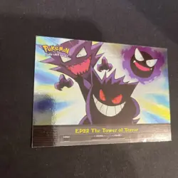 Pokemon Topps 2000 TV Ep #22 The Tower of Terror Holo Foil Blue Label MP - Image 3