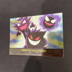 Pokemon Topps 2000 TV Ep #22 The Tower of Terror Holo Foil Blue Label MP - Image 4