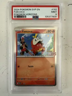 Fuecoco Black Star Promo 192 Pokemon Scarlet & Violet Horizons PSA 9 MINT - Image 1