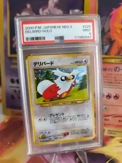 Pokemon Card Botogel Delibird Neo Revelation Holo 2001 Legends Japanese PSA 9 - Image 1