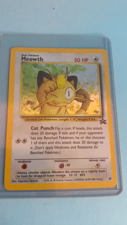 Meowth 10 Wotc Black Star Promo Holo Pokemon Card NM - Image 2