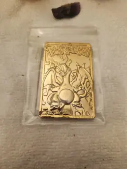 1999 Charizard Pokemon Trading Card 24K Gold Plated, Limited Edition Burger King - Image 1