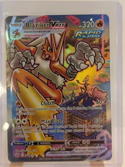 Custom Fan Art Blaziken Vmax Rapid Strike High Quality Custom Card Foil Finish - Image 3