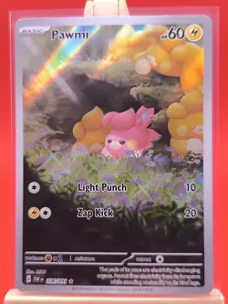 Pawmi 226/091 Paldean Fates Illustration Rare Holo Pokemon Card * New * - Image 1