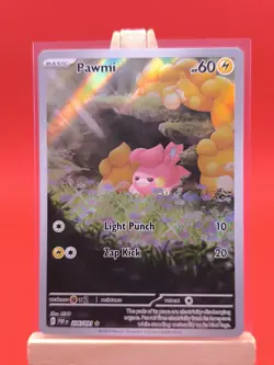 Pawmi 226/091 Paldean Fates Illustration Rare Holo Pokemon Card * New * - Image 2