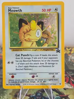 Meowth - 10 - Black Star Promo - GameBoy - Pokemon Card - LP - Image 1
