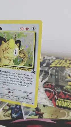 Meowth - 10 - Black Star Promo - GameBoy - Pokemon Card - LP - Image 2