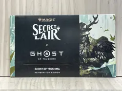 Magic The Gathering Secret Lair x Playstation Ghost of Tsushima Rainbow Foil - Image 1